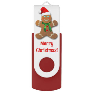 Christmas Gingerbread Man Flash Drive