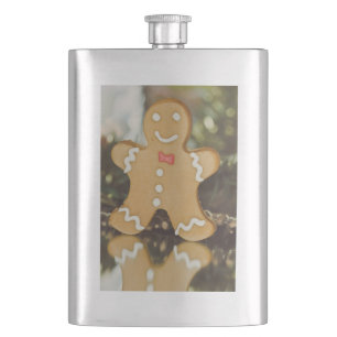 Christmas gingerbread man flask
