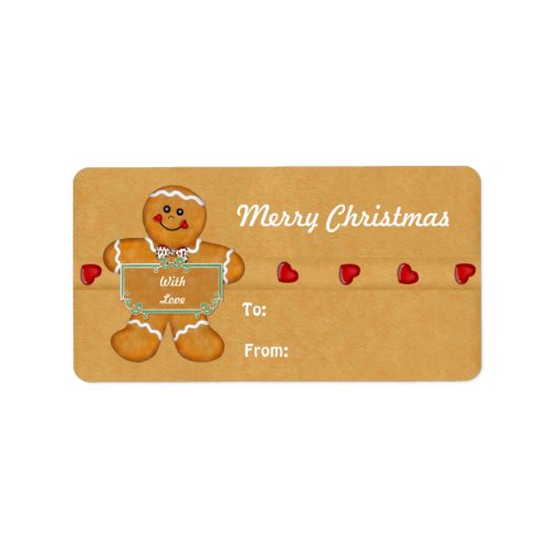 Christmas Gingerbread Man Gift Tags