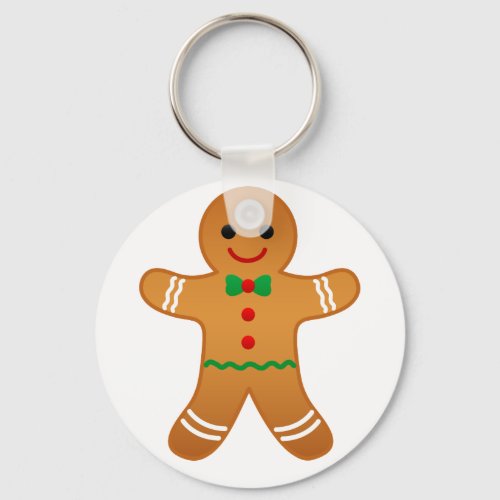 Christmas Gingerbread Man Gifts Basic Round Button Keychain