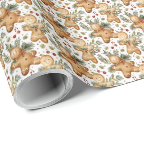 Christmas Gingerbread man Holiday  Wrapping Paper