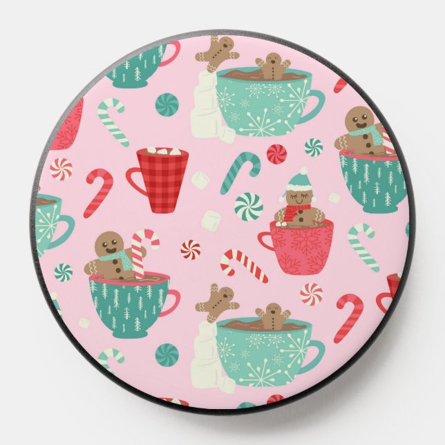 Christmas Gingerbread Man Hot Chocolate Hot Tub PopSocket (Popsocket)
