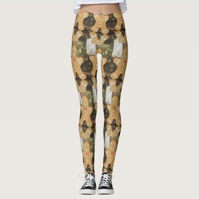 Christmas gingerbread man leggings (Front)