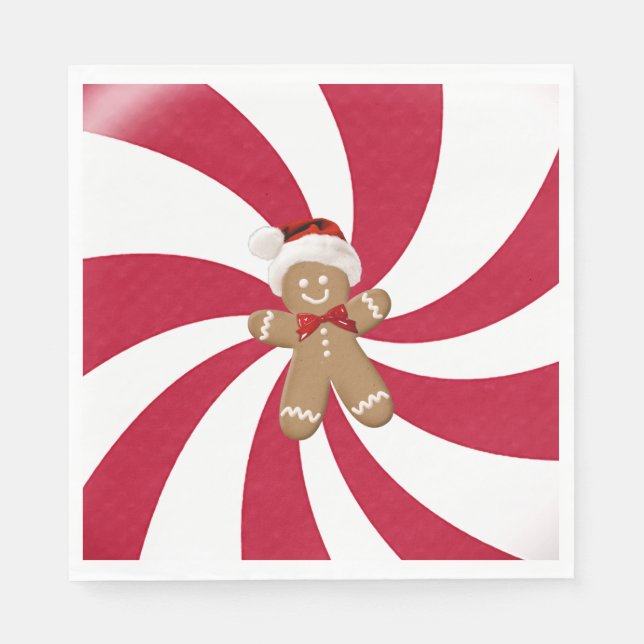 Christmas Gingerbread Man Napkins (Front)