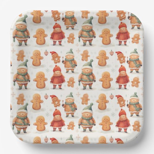 Christmas Gingerbread Man  Paper Plates