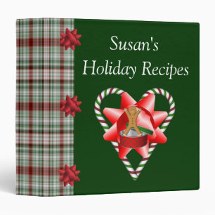 Christmas Gingerbread Man Personalized Recipe Binder