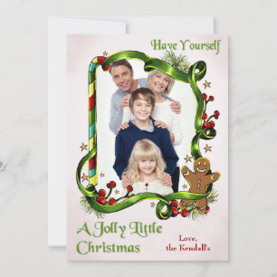 Christmas Gingerbread Man Photo Card