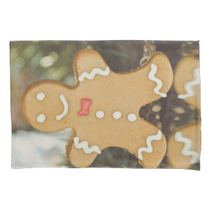 Christmas gingerbread man pillow case