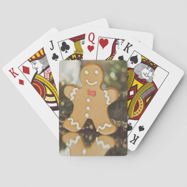 Christmas gingerbread man poker cards (Back)
