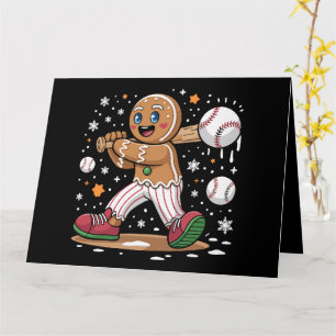 Christmas Gingerbread Man Sports Player Baseball Card