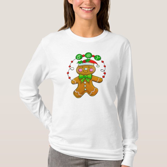 Christmas Gingerbread Man TShirt Jumper (Front)
