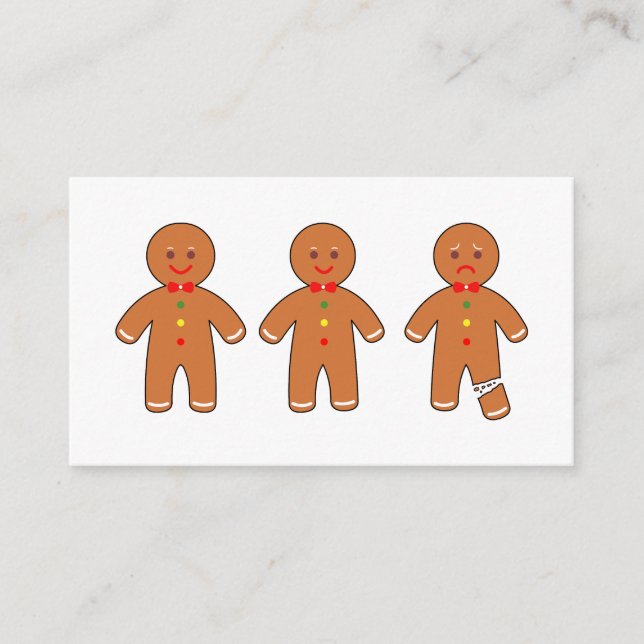 Christmas gingerbread men enclosure card (Front)