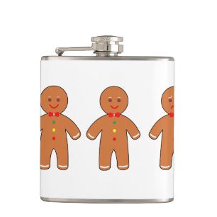 Christmas gingerbread men flask