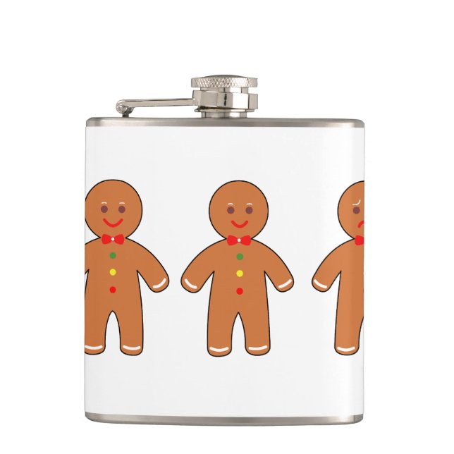 Christmas gingerbread men flask (Front)