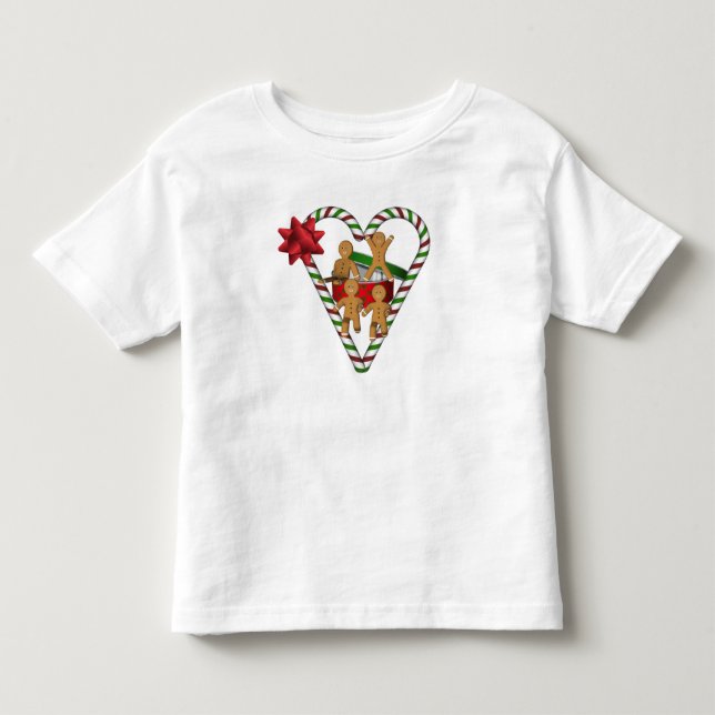 Christmas Gingerbread Men Holiday Toddler T-shirt (Front)