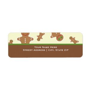 Christmas Gingerbread Men Labels