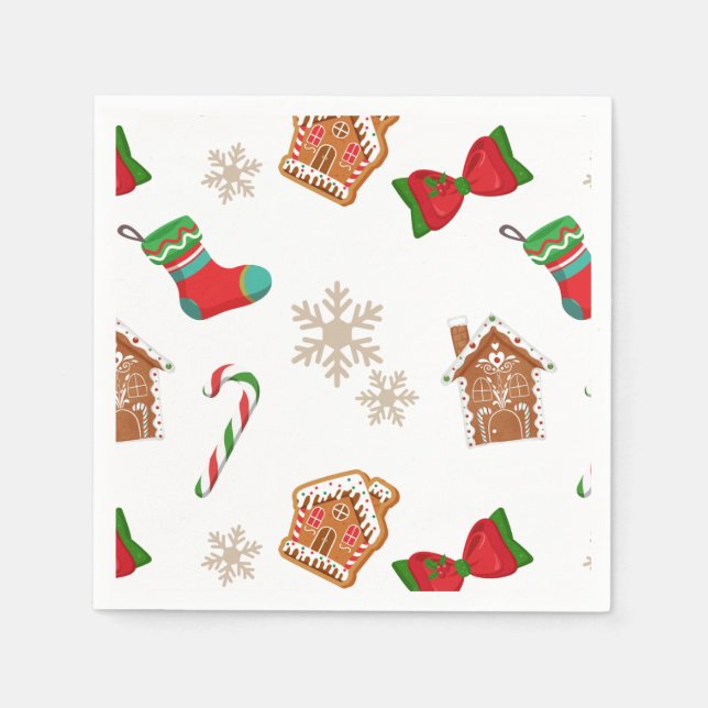 Christmas Gingerbread Napkins (Front)