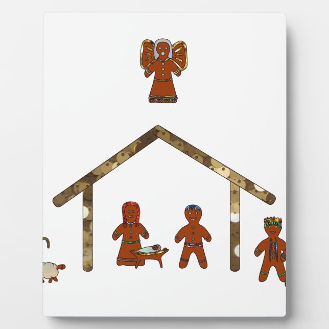 christmas gingerbread nativity plaque (Front)