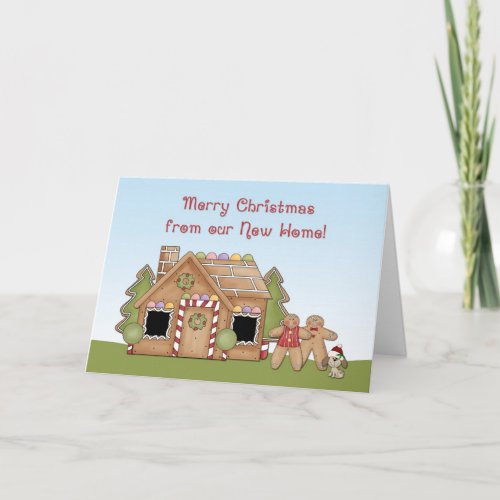 Christmas Gingerbread New Home Greeting Card