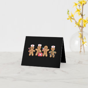 Christmas Gingerbread Nurse Team Crew Gifts Card