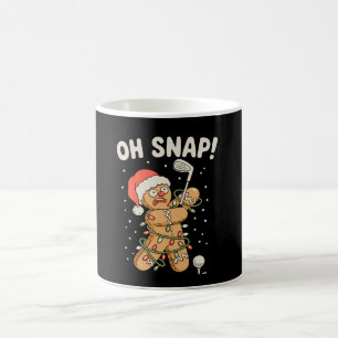 Christmas Gingerbread Oh Snap Cookie Golf Golfer Coffee Mug