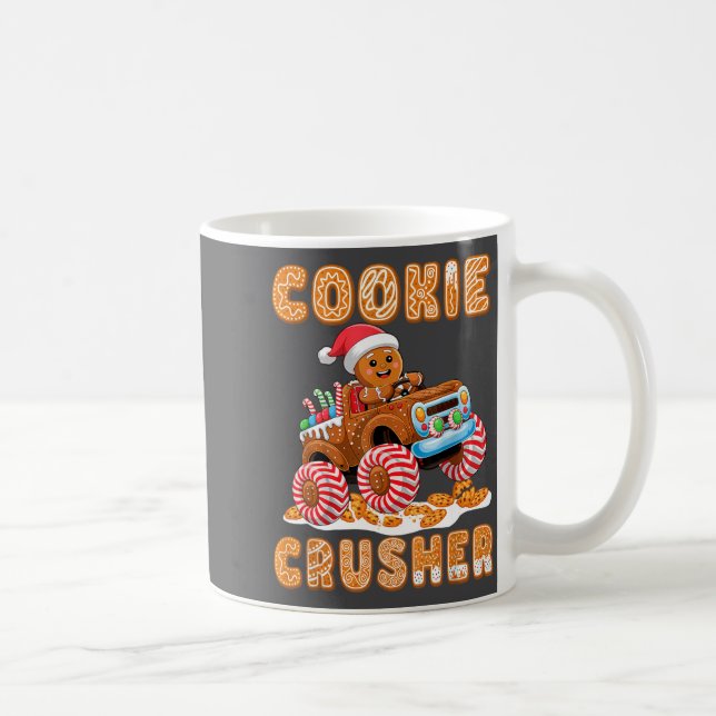 Christmas Gingerbread Pajamas Cookie Crusher Monst Coffee Mug (Right)