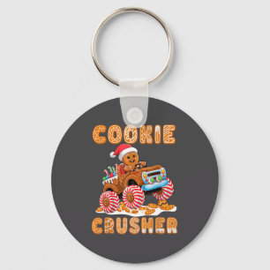 Christmas Gingerbread Pajamas Cookie Crusher Monst Keychain