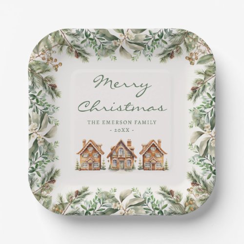 Christmas Gingerbread Paper Plates