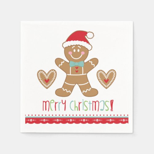 Christmas Gingerbread Party Napkin