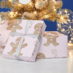 Christmas Gingerbread Pink Wrapping Paper<br><div class="desc">Christmas Gingerbread Pink Wrapping Paper</div>