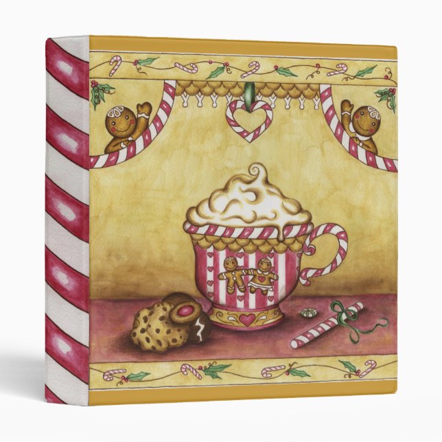 Christmas Gingerbread Recipe Scrapbook Binder (Front/Spine)
