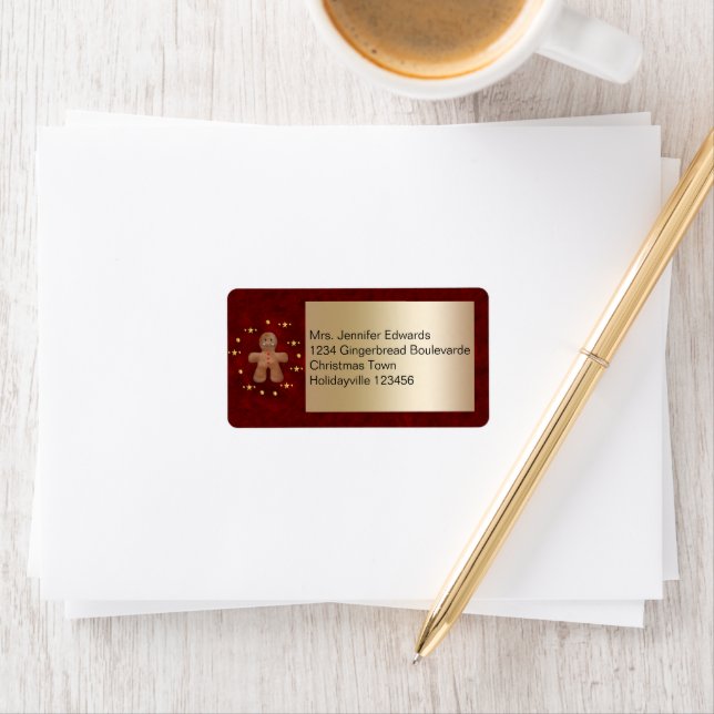 Christmas Gingerbread Return Address Labels (Insitu)