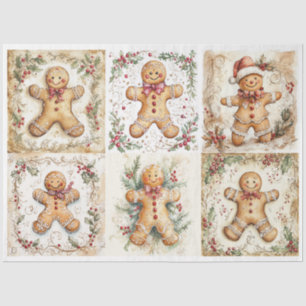 Christmas Gingerbread Rounds Tissue Paper