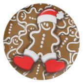 Christmas Gingerbread Santa Claus Plate (Front)