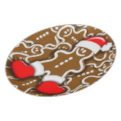 Christmas Gingerbread Santa Claus Plate (Left Side)