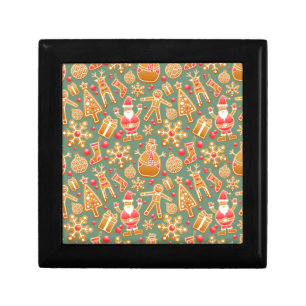 christmas gingerbread santa jewelry box