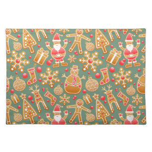 christmas gingerbread santa placemat