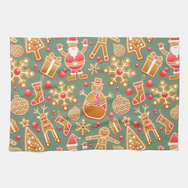 christmas gingerbread santa towel (Horizontal)