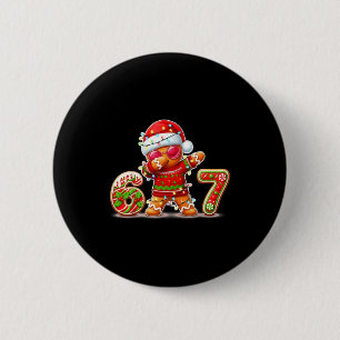 Christmas Gingerbread Six Seven 67 Ice Cream Drip Button