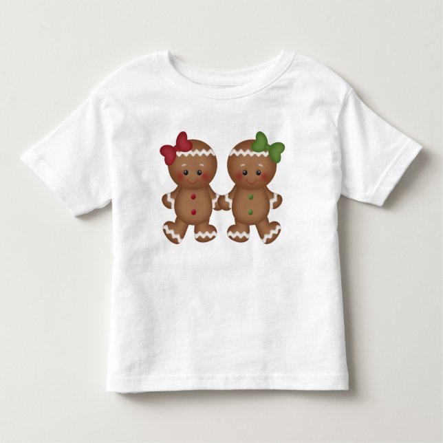 Christmas Gingerbread toddler girl's t-shirt (Front)