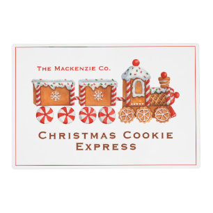 Christmas Gingerbread Train Customizable Placemat