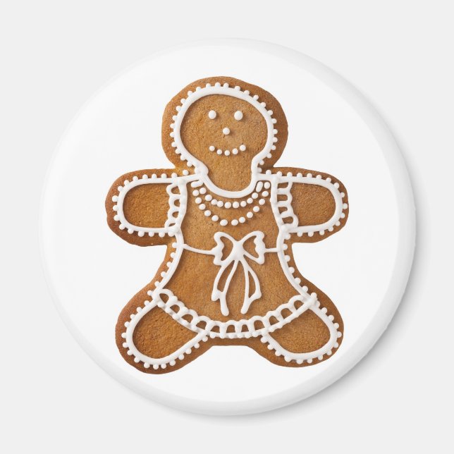 Christmas Gingerbread Woman Magnet (Front)