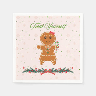 Christmas Gingerbread Woman Napkins