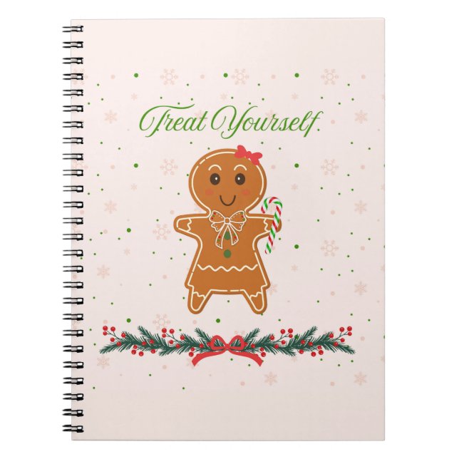 Christmas Gingerbread Woman Notebook (Front)