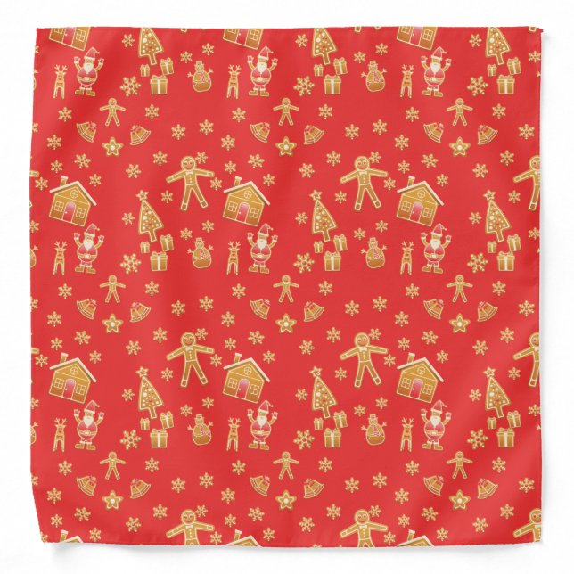 Christmas Gingerbread Wonderland Bandana (Front)