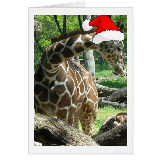 Christmas Giraffe Card