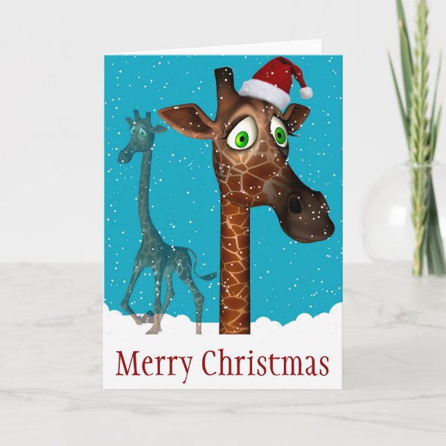 Christmas Giraffe Card (Front)
