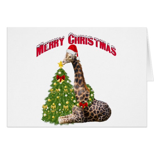 Christmas Giraffe Cards (Front Horizontal)