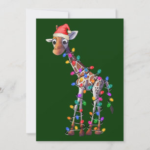 Christmas Giraffe Greeting Card