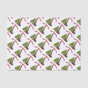 Christmas Giraffe in Santa Hat Tissue Paper